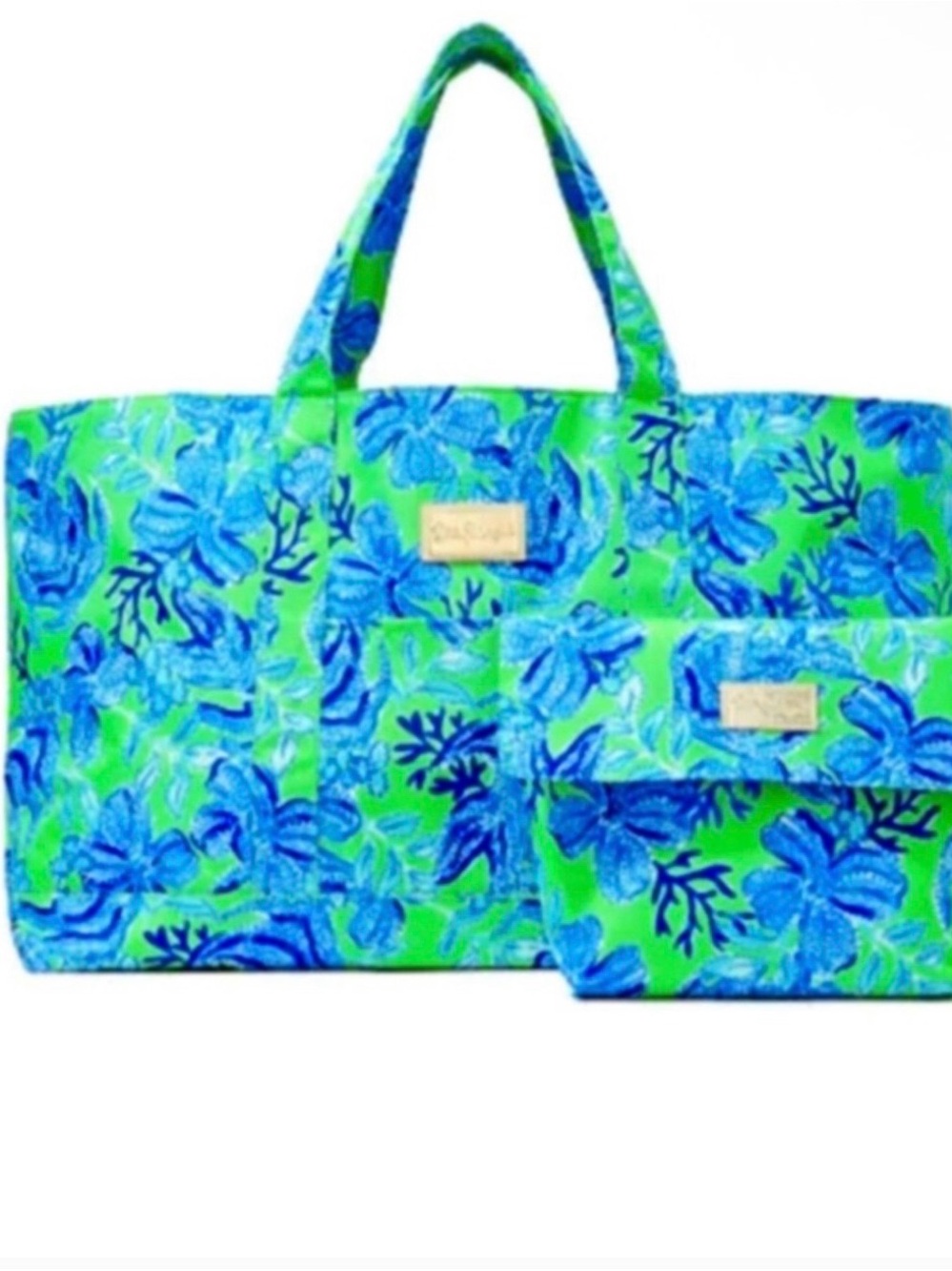 Lily Pulitzer pool tote in Cabana Green Floral Tote Bag only Women